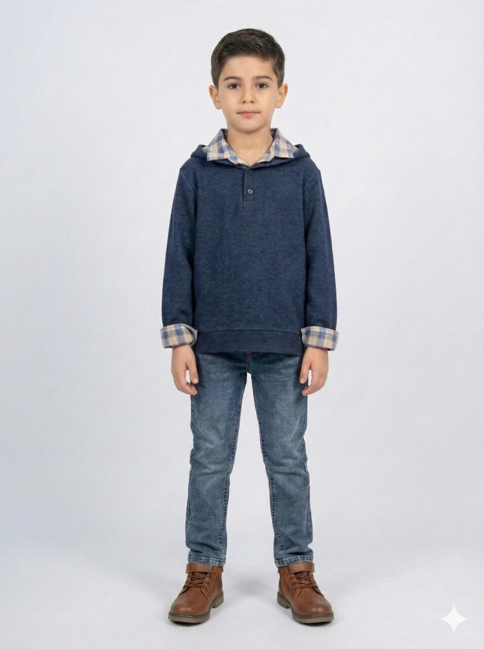 Erkek Çocuk Alt Üst Takım 3-8 Yaş 2722 Gri - Lacivert - 3