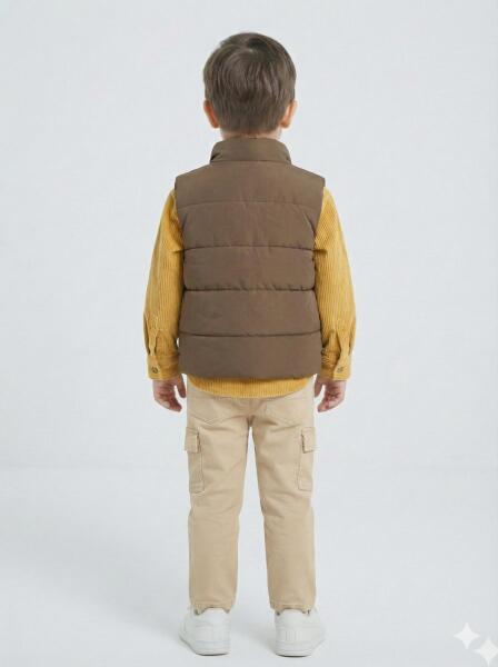 Erkek Çocuk Alt Üst Takım 3-8 Yaş 2728 Kahveringi - Hardal - 2