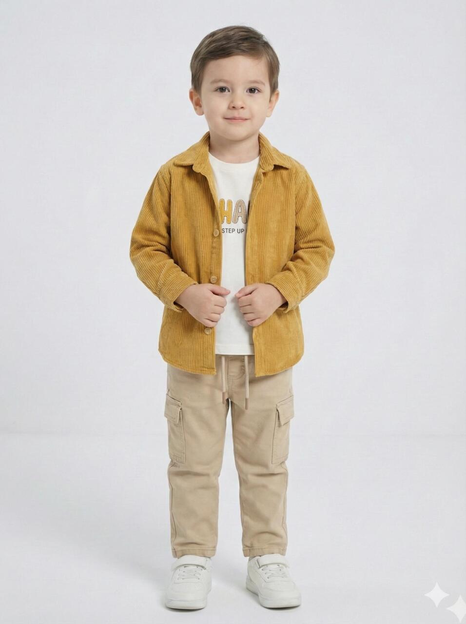 Erkek Çocuk Alt Üst Takım 3-8 Yaş 2728 Kahveringi - Hardal - 3