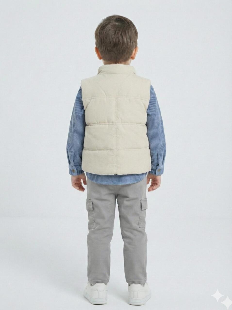 Erkek Çocuk Alt Üst Takım 3-8 Yaş 2732 Bej - Mavi - 2