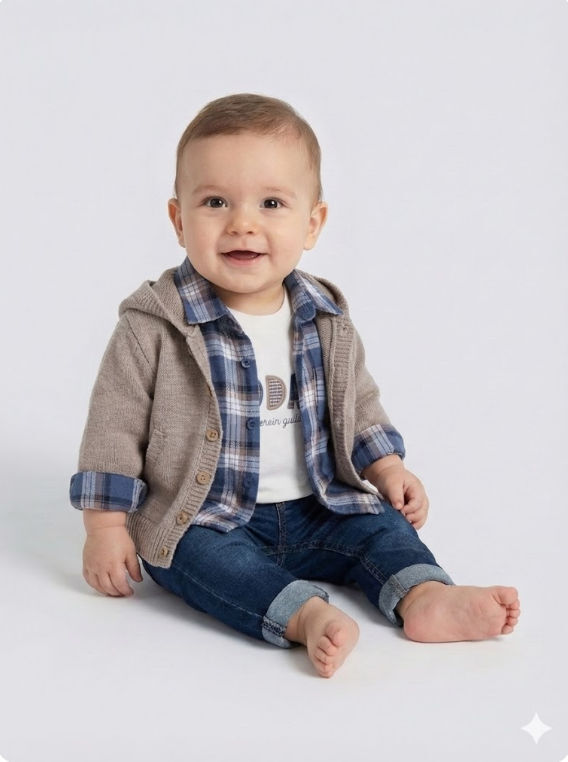 Erkek Çocuk Alt Üst Takım 6-24 Ay 2580 Bej - 1