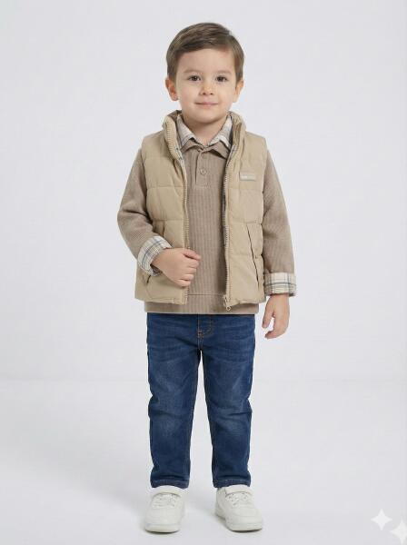 Erkek Çocuk Alt Üst Takım 6-36 Ay 2627 Bej - Top Kids