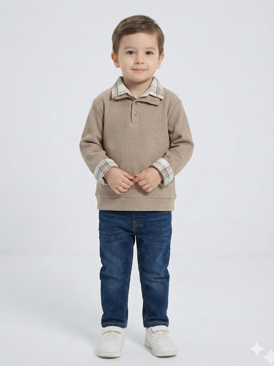 Erkek Çocuk Alt Üst Takım 6-36 Ay 2627 Bej - 3