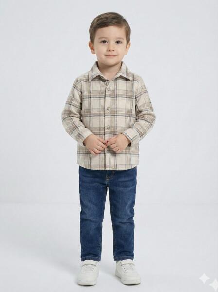 Erkek Çocuk Alt Üst Takım 6-36 Ay 2627 Bej - 4