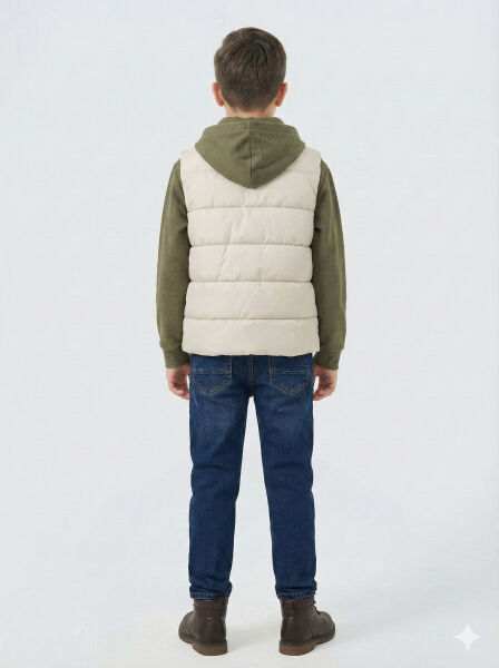 Erkek Çocuk Alt Üst Takım 8-13 Yaş 2907 Ekru - Haki - 2