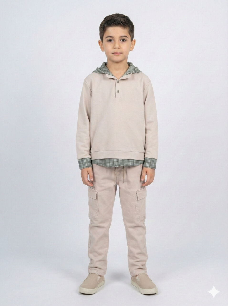 Erkek Çocuk Alt Üst Takım 8-13 Yaş 2916 Bej - Haki - 3