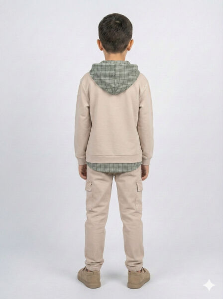 Erkek Çocuk Alt Üst Takım 8-13 Yaş 2916 Bej - Haki - 4