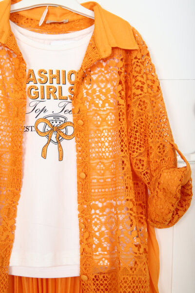 Kız Çocuk Alt Üst Takım 8-12 Yaş 5895 Turuncu - 2