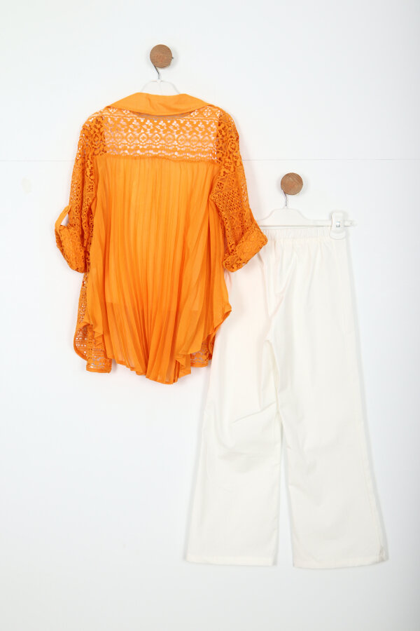 Kız Çocuk Alt Üst Takım 8-12 Yaş 5895 Turuncu - 4