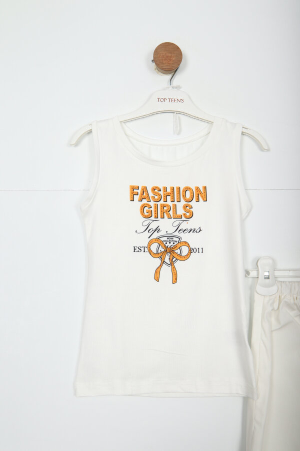 Kız Çocuk Alt Üst Takım 8-12 Yaş 5895 Turuncu - 5