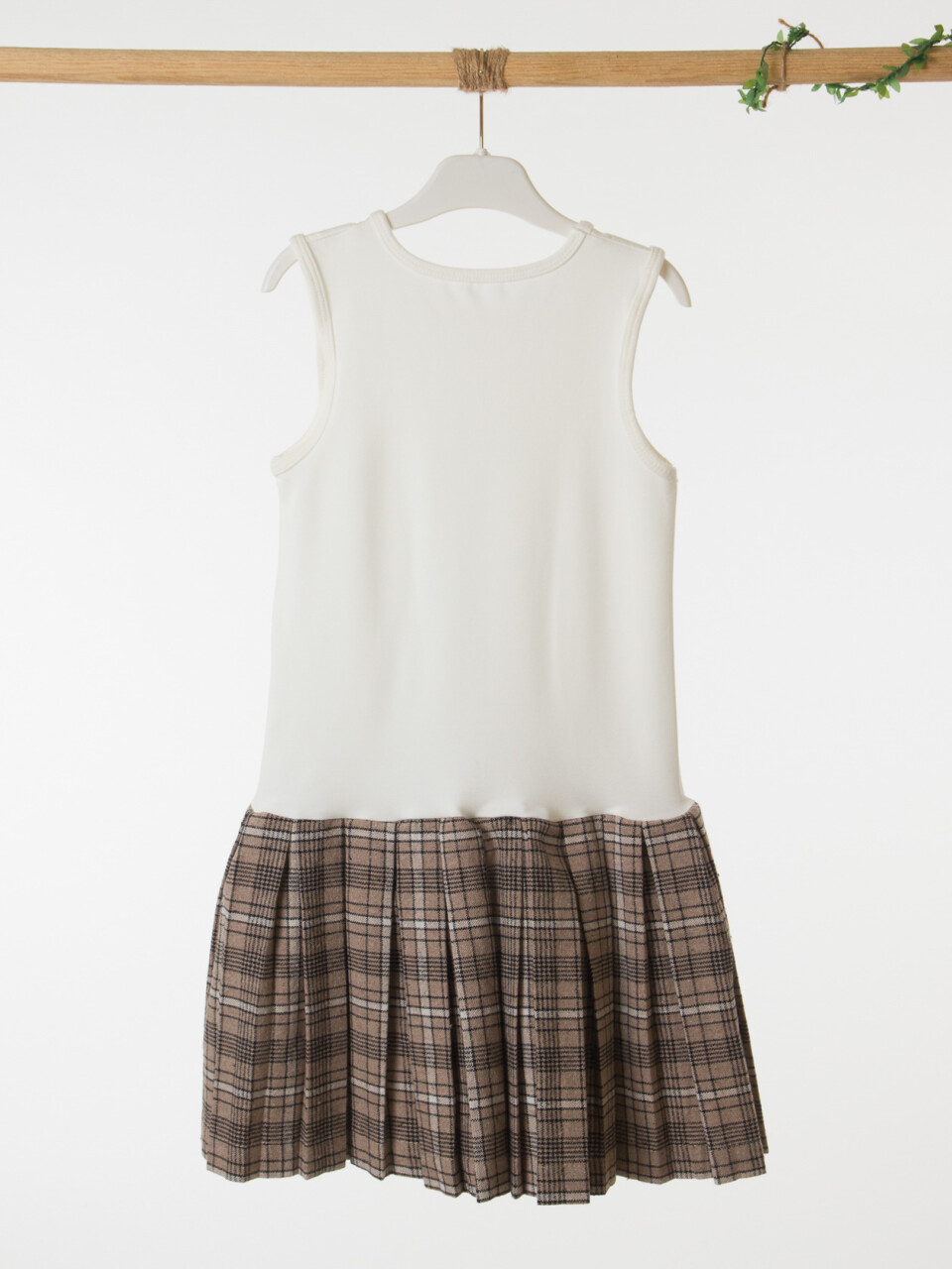 Kız Çocuk Elbise 8-12 Yaş 4067 Bej - 8