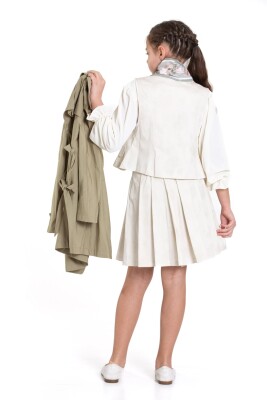 Kız Çocuk Alt Üst Takım 6-12 Yaş 5817 Haki - 2