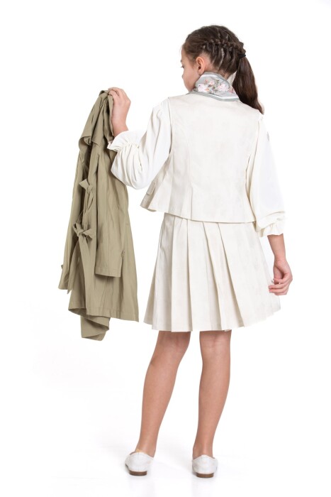 Kız Çocuk Alt Üst Takım 6-12 Yaş 5817 Haki - 2