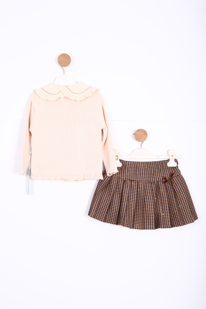 Kız Çocuk Alt Üst Etek Takım 6-36 Ay 3099 Bej - 6