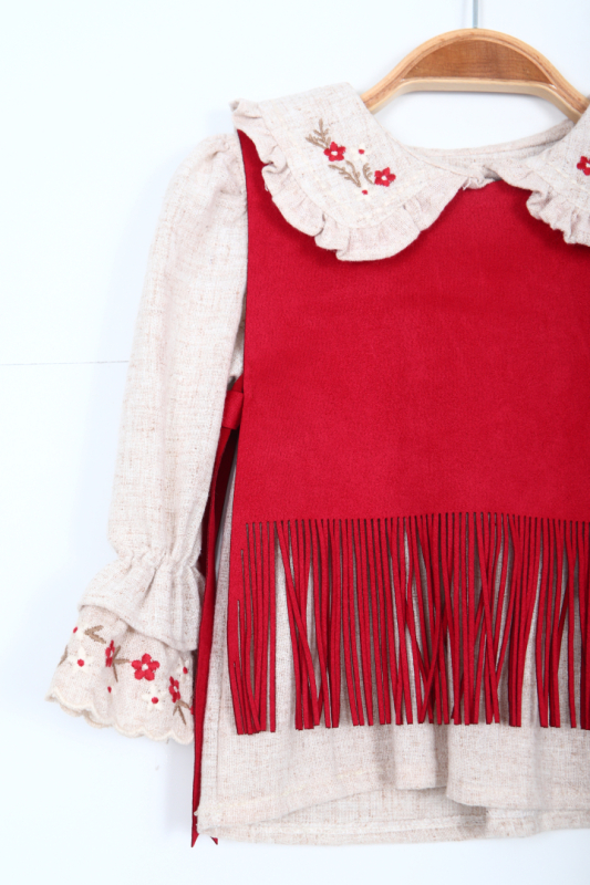 Kız Çocuk Pantolon Takım 2-6 Yaş 3161 Kırmızı - 3