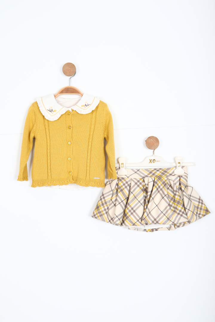 Kız Çocuk Alt Üst Etek Takım 6-36 Ay 3092 Sarı - 1