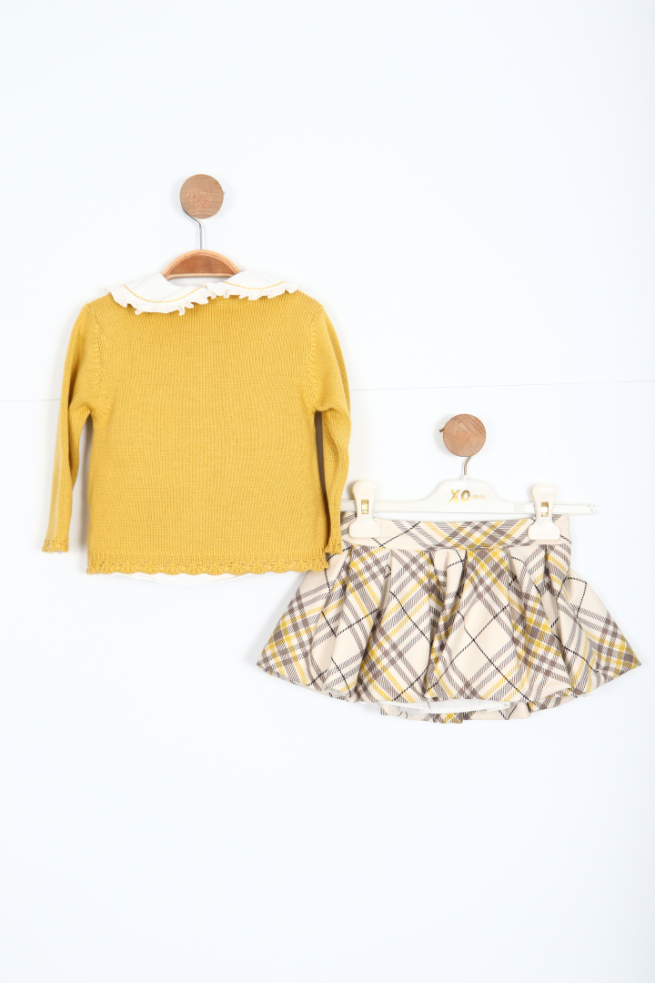 Kız Çocuk Alt Üst Etek Takım 6-36 Ay 3092 Sarı - 5