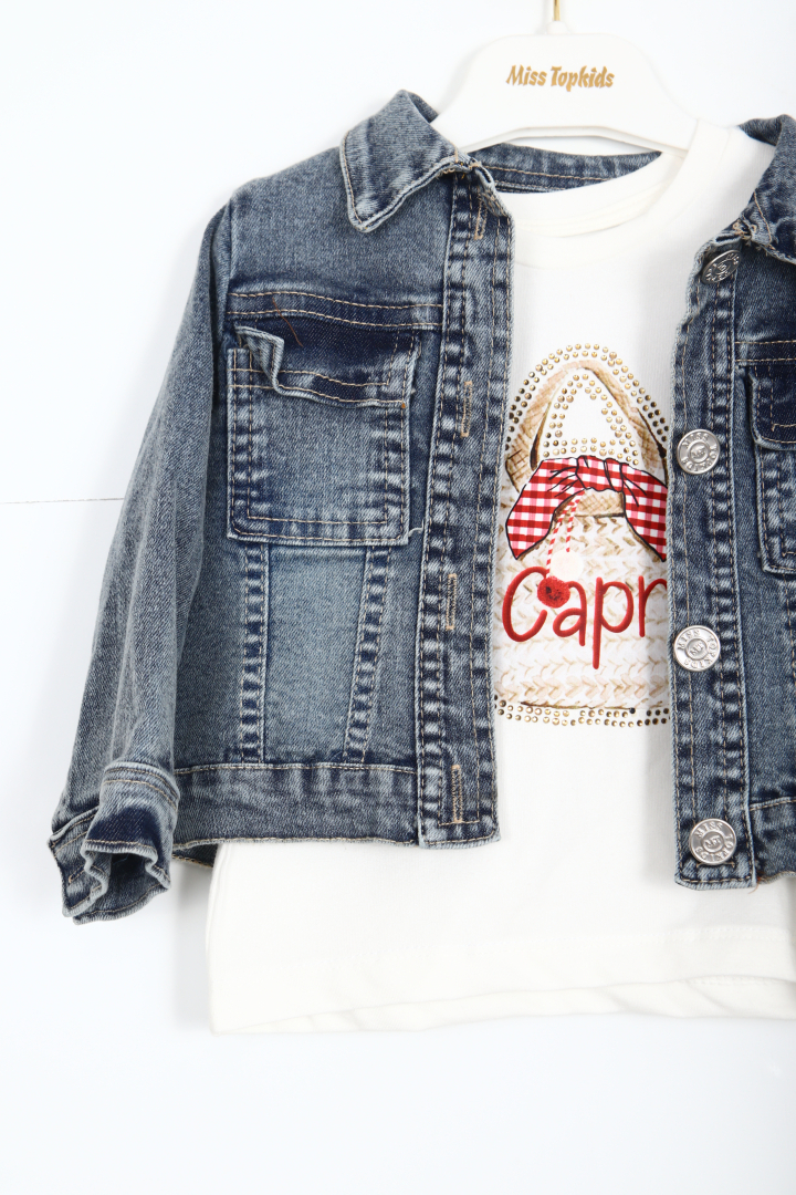 Kız Çocuk Alt Üst Etek Takım 6-36 Ay 3088 Mavi - 2