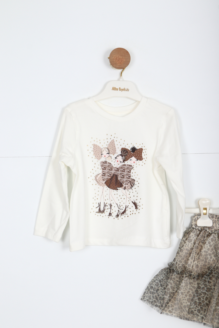 Kız Çocuk Alt Üst Etek Takım 6-36 Ay 3088 Mavi - 5