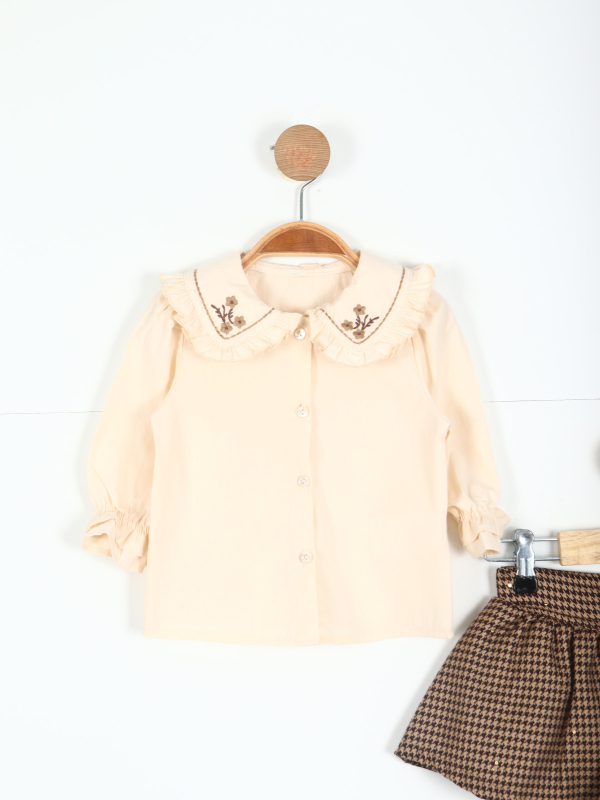 Kız Çocuk Alt Üst Etek Takım 6-36 Ay 3080 Bej - 5