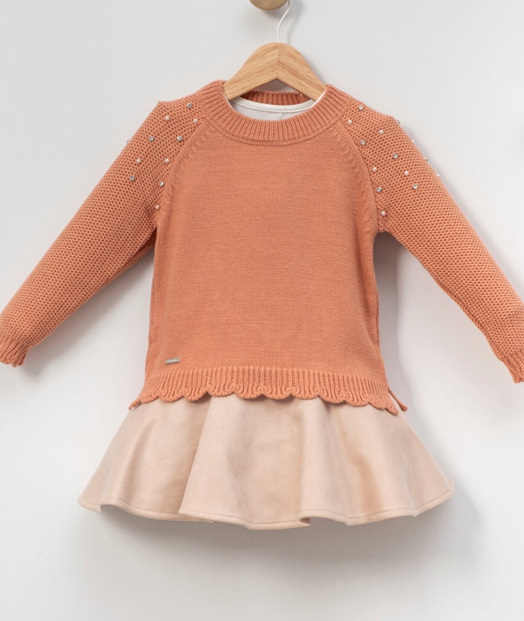 Kız Çocuk Elbise 3-7 Yaş 4027 Kiremit - 2