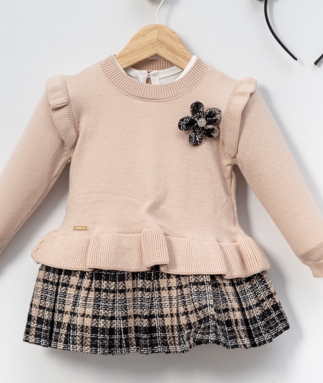 Kız Çocuk Elbise 1-5 Yaş 4044 Bej - 2