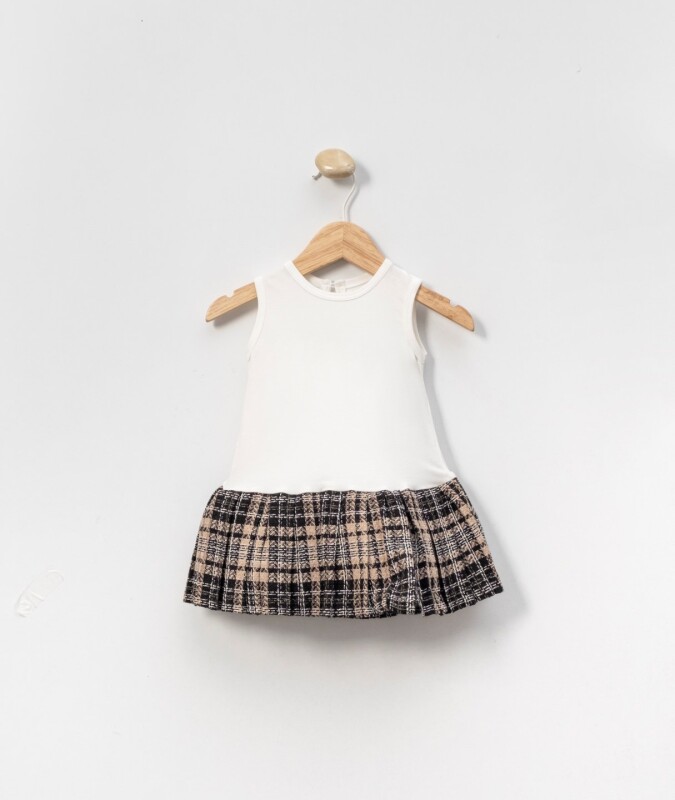 Kız Çocuk Elbise 1-5 Yaş 4044 Bej - 3