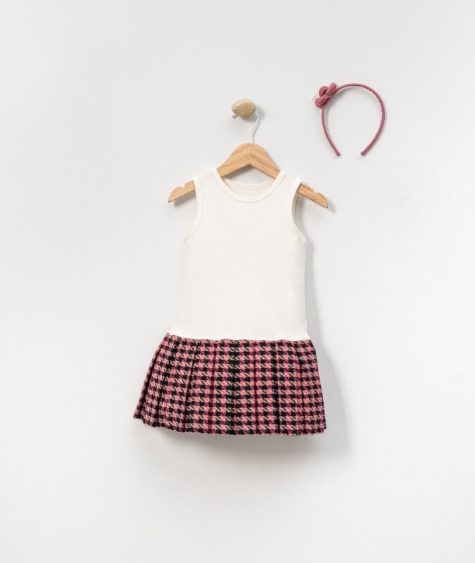 Kız Çocuk Elbise 3-7 Yaş 4023 Pembe - 3