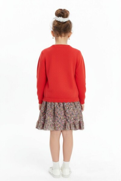 Kız Çocuk Elbise 3-7 Yaş 4111 Coral - 2