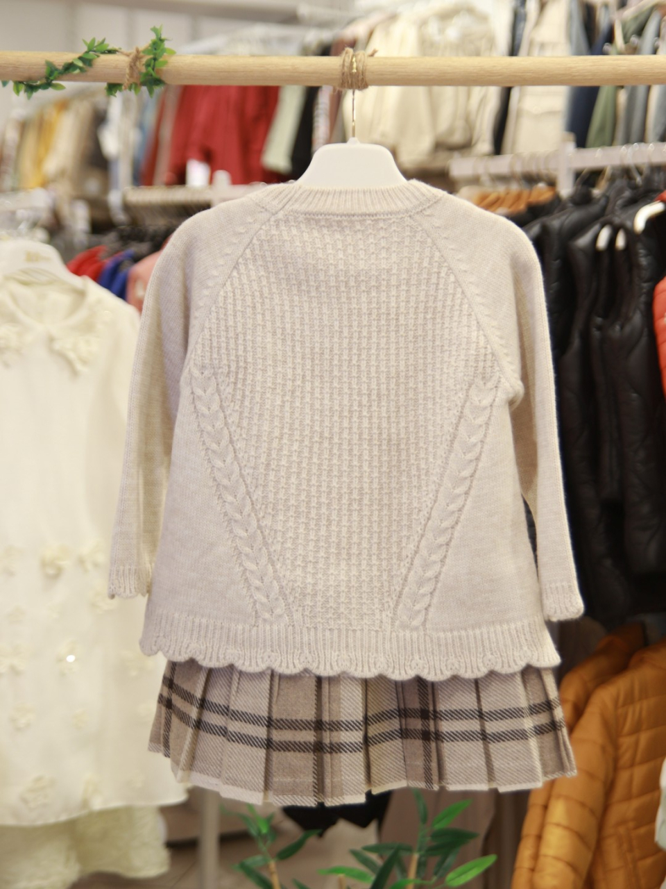 Kız Çocuk Elbise 3-7 Yaş 4021 Bej - 6