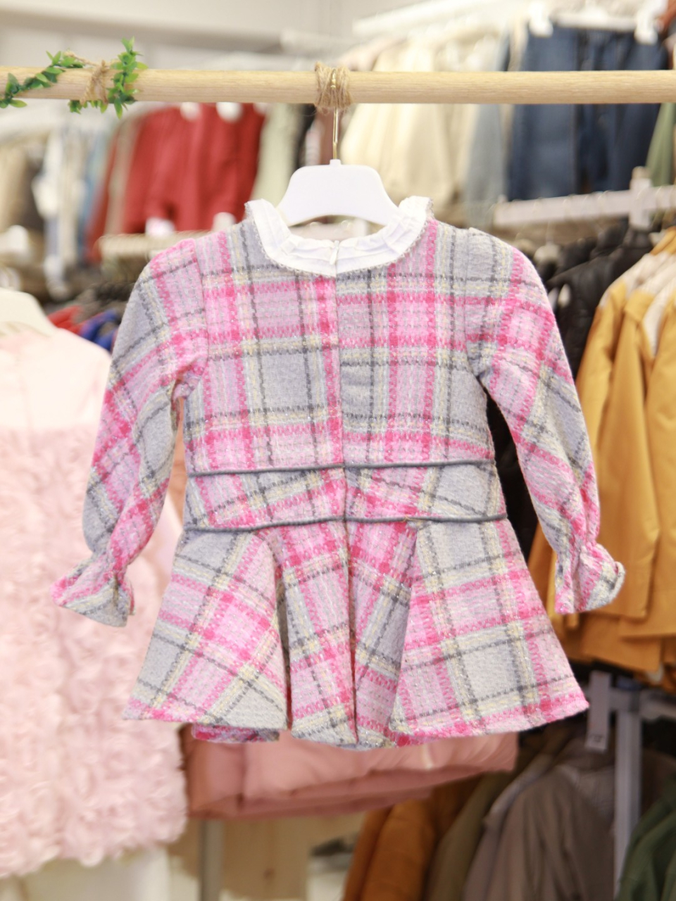 Kız Çocuk Elbise 1-5 Yaş 4098 Gri - 4