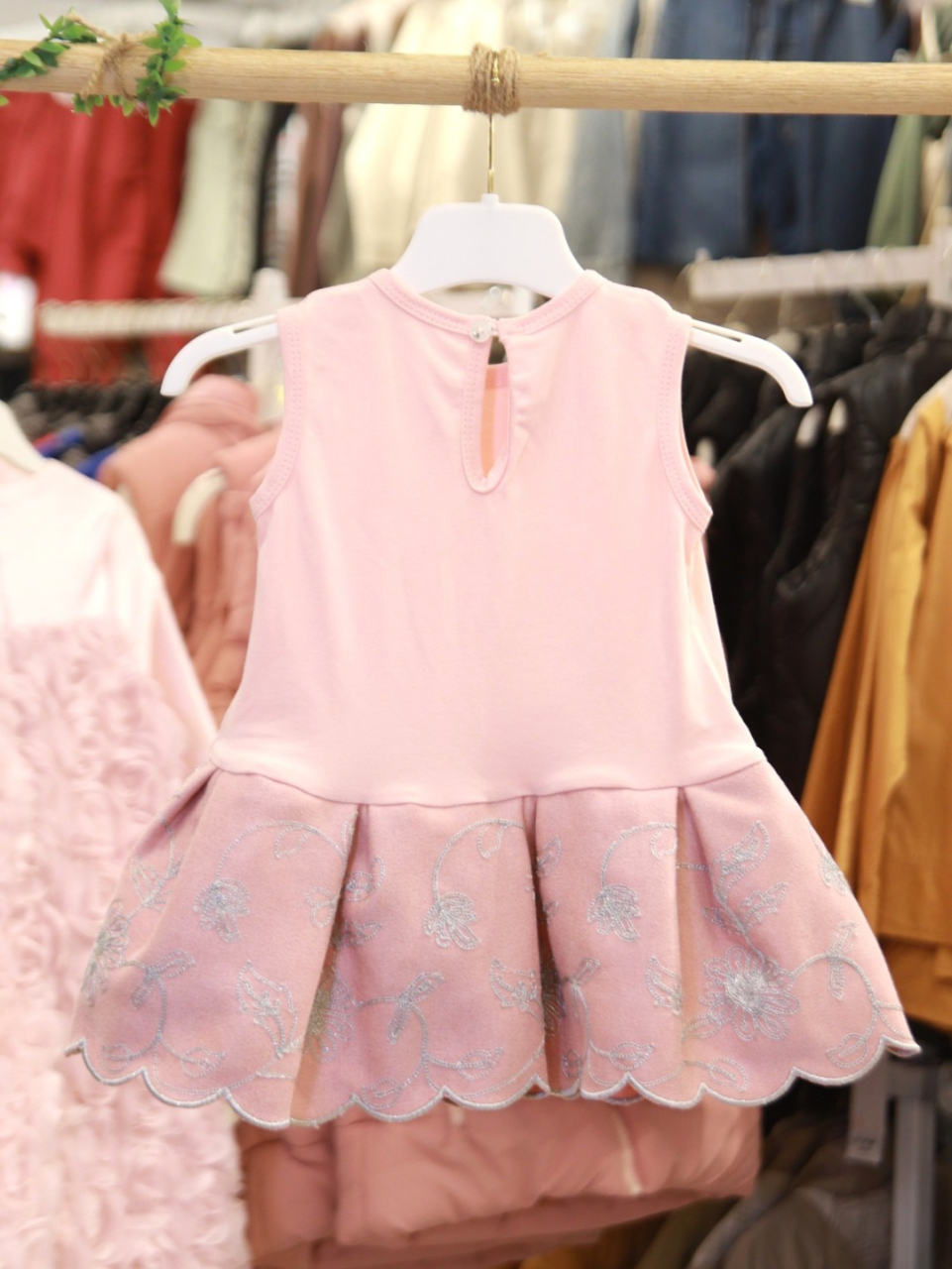 Kız Çocuk Elbise 1-5 Yaş 4046 Gri - Pembe - 8