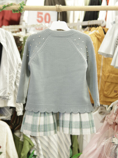 Kız Çocuk Elbise 3-7 Yaş 4022 Mint - 4