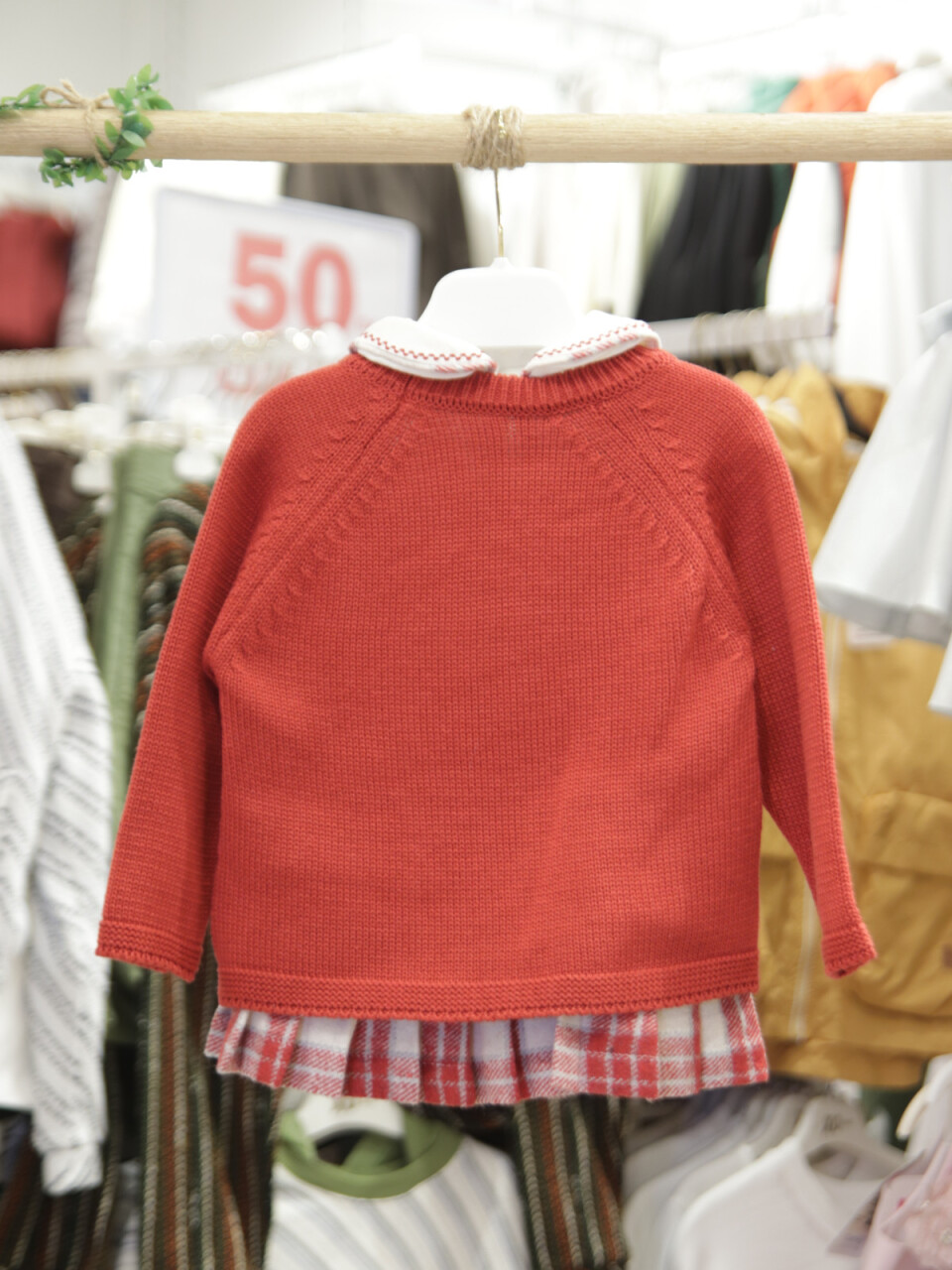 Kız Çocuk Elbise 6-36 Ay 4002 Kırmızı - 5