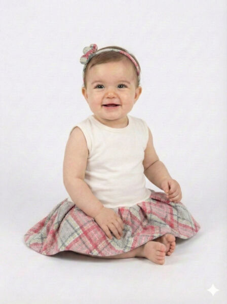 Kız Çocuk Elbise 6-36 Ay 4102 Gri - 3