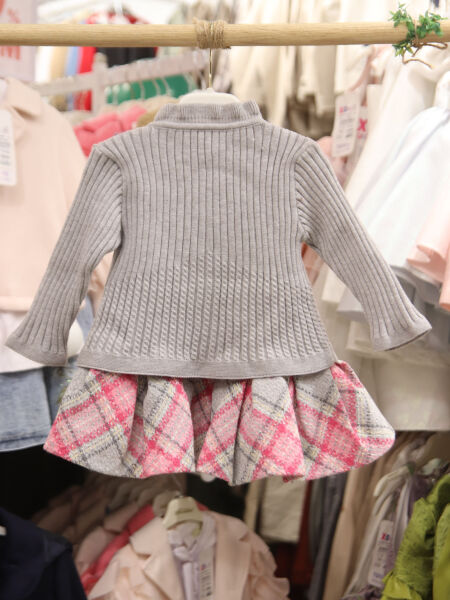 Kız Çocuk Elbise 6-36 Ay 4102 Gri - 6