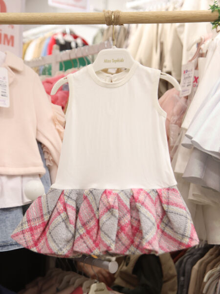 Kız Çocuk Elbise 6-36 Ay 4102 Gri - 7