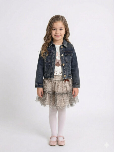 Kız Çocuk Etek Takmı 6-36 Ay 3190 Mavi - Top Teens