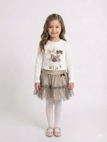 Kız Çocuk Etek Takmı 6-36 Ay 3190 Mavi - 5