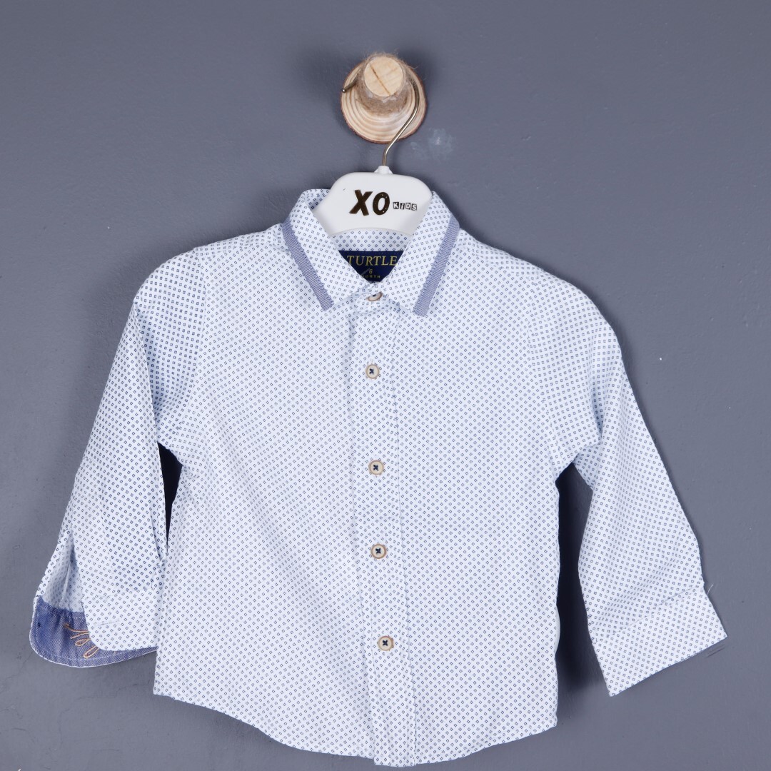 Erkek Gömlek 6ay - 5yaş Beyaz - Siyah - 1