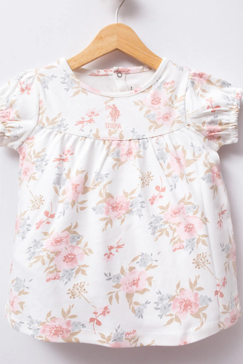 U.S Polo Bebek Elbise USB2417 Beyaz - 2