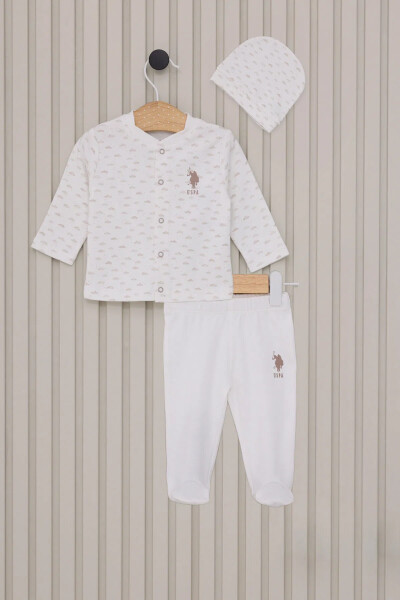 U.S Polo Bebek 3'Lü Takım USB2023 Krem - U.S.Polo