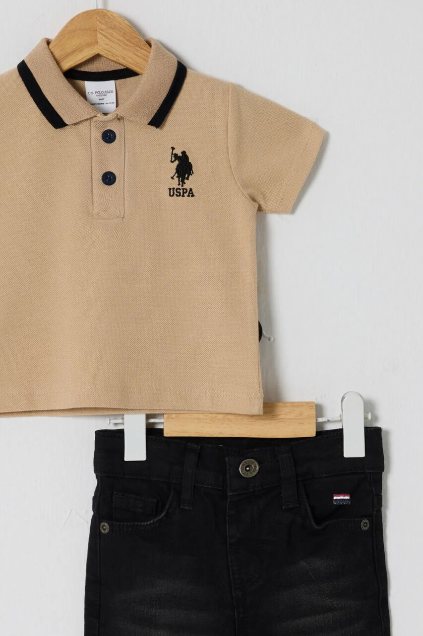 U.S Polo Bebek 2'Li Takım USB2626 Bej - 2