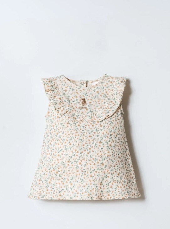 U.S. Polo Elbise USB2984 Ekru - 1