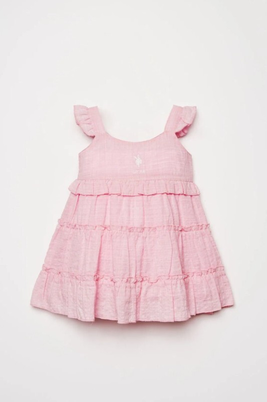 U.S. Polo Elbise USB3033 Pembe - 1