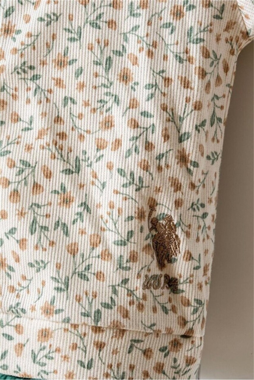 U.S. Polo 3lü Takım USB2981 Ekru Yeşil - 4