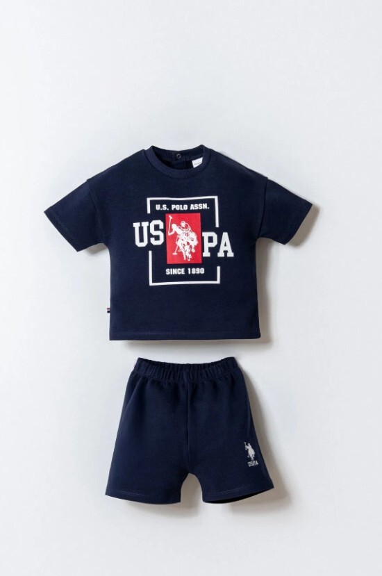 U.S. Polo Şortlu Takım USB2868 Lacivert - 1