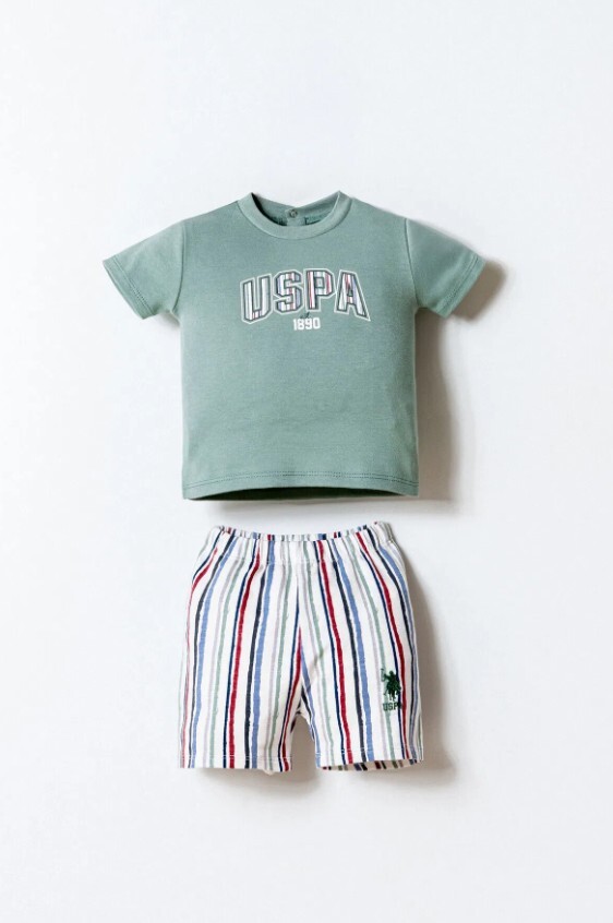 U.S. Polo Şortlu Takım USB2880 Yeşil - 1