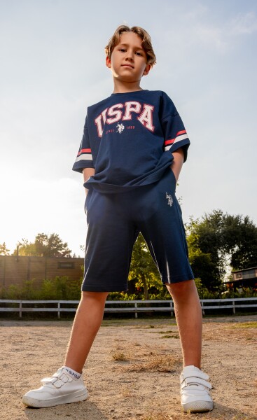 U.S. Polo Bermuda Takım US2433-4 Lacivert - U.S.Polo