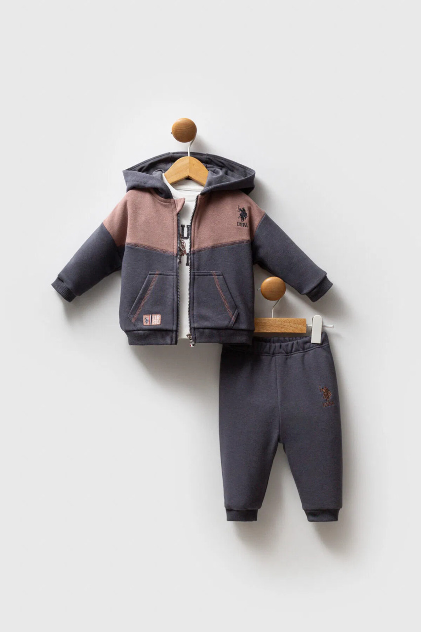 U.S. Polo Assn 3'lü Takım USB2561 Füme - 1